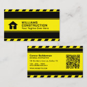 Bauband inspiriert schwarz und gelb visitenkarte (Vorne/Hinten)