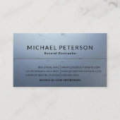 Baubauer Entwickler Steel Blue Modern Visitenkarte (Vorderseite)