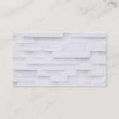 Baubauer Entwickler White Brick Moderner Visitenkarte (Rückseite)