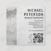 Baubauer Entwicklung Betonmischung modern Quadratische Visitenkarte (Vorderseite)