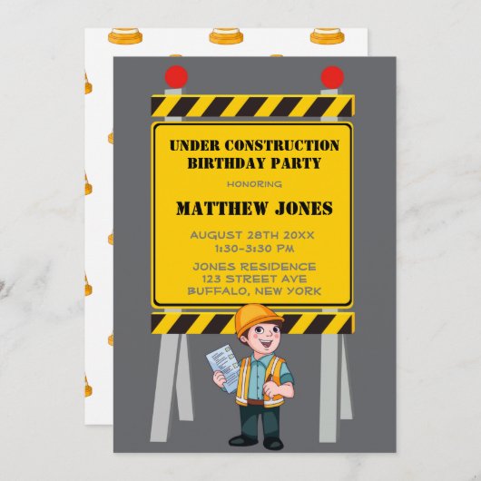 Baubaumeisterin Geburtstagspartei (Vorne/Hinten)