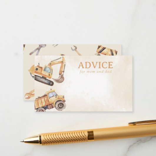 Bauberatung für Mama und Vater Begleitkarte (Vorderseite/Rückseite Beispiel)