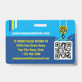 Baubesucherpass-ID Navy Custom Abzeichen Ausweis (Rückseite)
