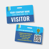 Baubesucherpass-ID Navy Custom Abzeichen Ausweis (Vorder- & Rückseite)