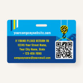 Baubesucherpass-ID Navy Custom Abzeichen Ausweis (Rückseite)