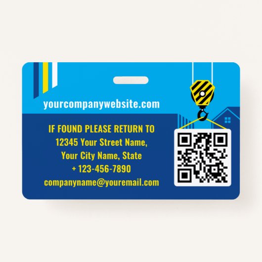 Baubesucherpass-ID Navy Custom Abzeichen Ausweis (Rückseite)