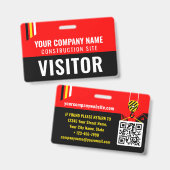 Baubesucherpass-ID Red Custom Abzeichen Ausweis (Vorder- & Rückseite)