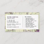 Baubetriebskarte - Bauplan Visitenkarte (Rückseite)