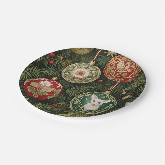 Bauble Brilliant Pappteller (Schrägansicht)