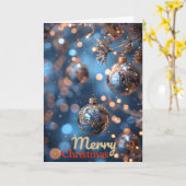 Bauble Christmas Card Karte (Gelbe Blume)