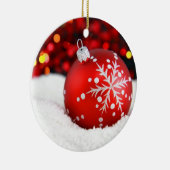 Bauble in Snow-Ornament Keramik Ornament (Rechts)