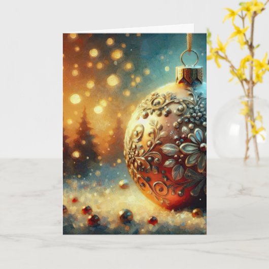 Bauble Karte (Gelbe Blume)