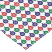 Bauble Pattern Colorful Christmas Tischdecke (Schrägansicht)