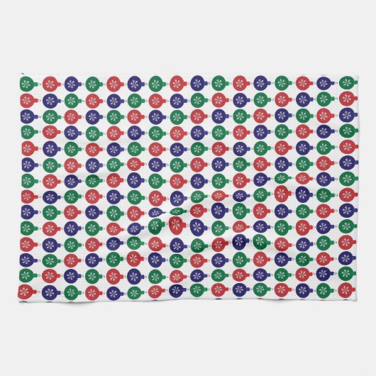 Bauble Pattern farbenfrohe Weihnachten Geschirrtuch (Horizontal)