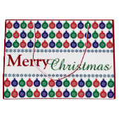 Bauble Pattern farbenfrohe Weihnachten Große Geschenktüte (Vorderseite)