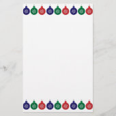 Bauble Pattern Weihnachten Briefpapier (Vorderseite)