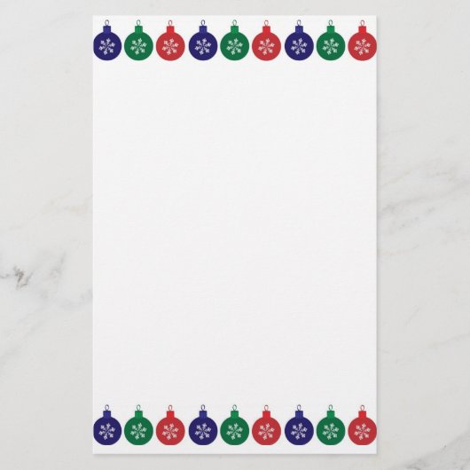 Bauble Pattern Weihnachten Briefpapier (Vorderseite)