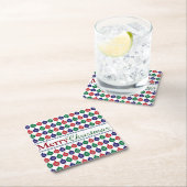 Bauble Pattern Weihnachten Rechteckiger Pappuntersetzer (Vor Ort)