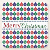 Bauble Pattern Weihnachten Rechteckiger Pappuntersetzer (Vorderseite)