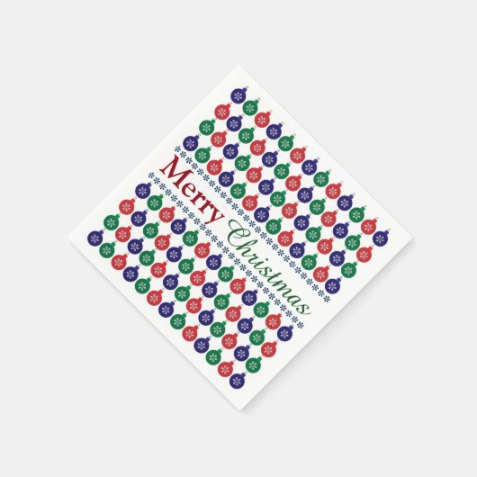 Bauble Pattern Weihnachten Serviette (Ecke)