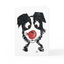 Bauble Pup Weihnachtskarte
