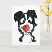 Bauble Pup Weihnachtskarte Karte (Gelbe Blume)