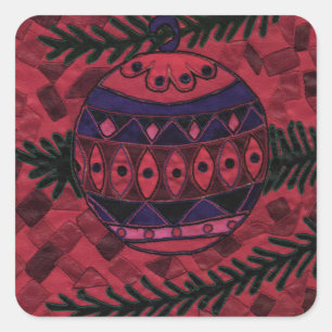 Bauble Quadratischer Aufkleber