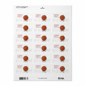 Bauble & Stars Adressaufkleber (Vorne)