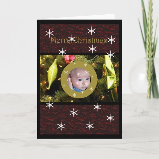 Bauble Window Christmas Card Feiertagskarte (Vorderseite)