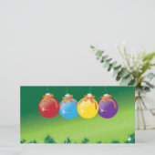 Baubles Feiertagskarte (Stehend Vorderseite)