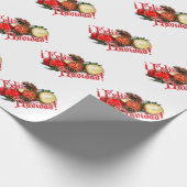 Baubles & Pine Cones - Feliz Navidad Geschenkpapier (Ecke)