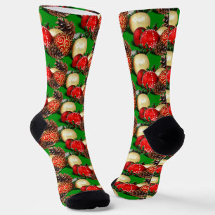 Baubles & Pine Cones Weihnachten Socken