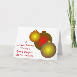 Baubles Tochter und Schwiegersohn Feiertagskarte