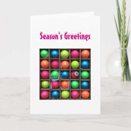 Baubles Weihnachtskarte Feiertagskarte (Vorderseite)