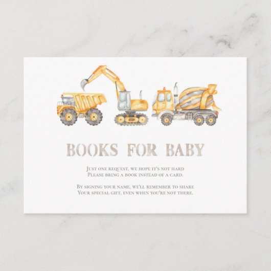 Baubücher für Baby Begleitkarte (Vorderseite)