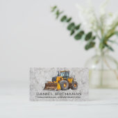 Baubull Dozer | Konkreter Hintergrund Visitenkarte (Stehend Vorderseite)