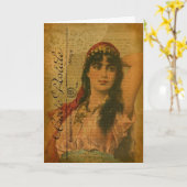 Bauch Dancin ist auf Mode Karte (Gelbe Blume)