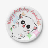 Bauch Rub Zeit Kitte Pappteller (Vorderseite)