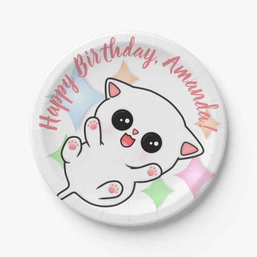 Bauch Rub Zeit Kitte Pappteller (Vorderseite)