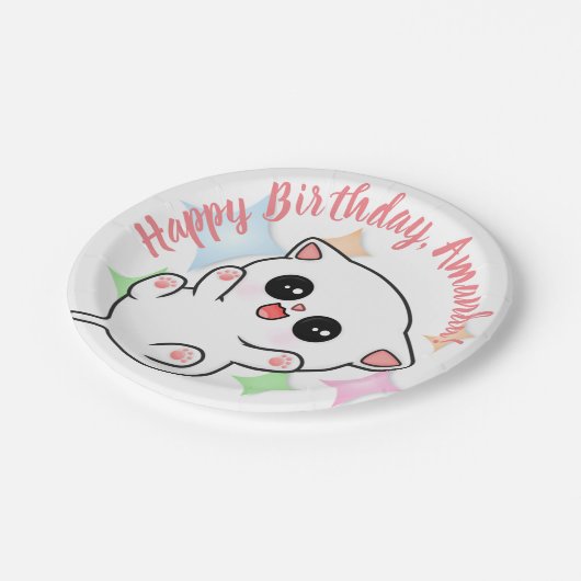 Bauch Rub Zeit Kitte Pappteller (Schrägansicht)