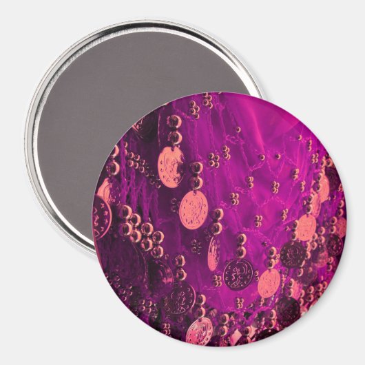 Bauch tanzen angesagter Schal mit Münzmagnet Magnet (Vorderseite/Rückseite)