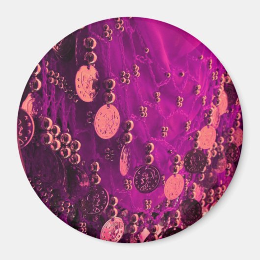 Bauch tanzen angesagter Schal mit Münzmagnet Magnet (Vorne)