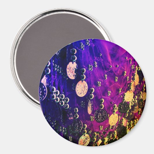 Bauch tanzen angesagter Schal mit Münzmagnet Magnet (Vorderseite/Rückseite)