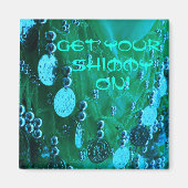 Bauch tanzen angesagter Schal mit Münzmagnet Magnet (Vorne)