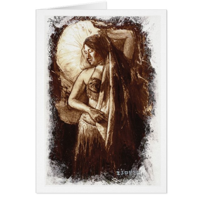 Bauch-Tanzen-Dame Card (Vorne)