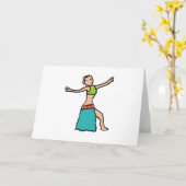 Bauch-Tanzen Karte (Gelbe Blume)