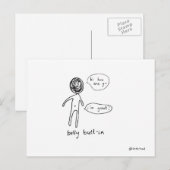 Bauch-Taste Postkarte (Vorne/Hinten)