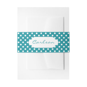 Bauchband aus Moonstone, blau/aquamarin und weiß Einladungsbanderole