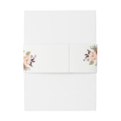 Bauchband der Red Floral Hochzeit im Herbst Einladungsbanderole (Rückseitenbeispiel)