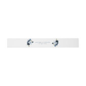 Bauchband Navy und Light Blue Einladungsbanderole (Flach)